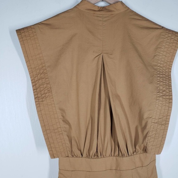 JiJil Sleeveless Utility‎ Dress 40 4 Tan Mini - Picture 10 of 13